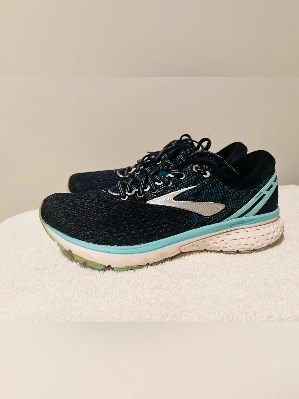 Brooks Ghost 11 Running Shoes Women’s Size 9.5 Blue Navy/Aqua 1202771B493